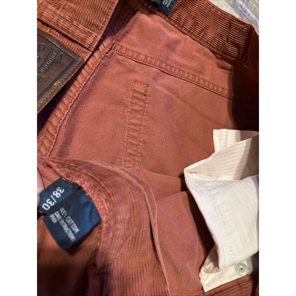 Polo Ralph Lauren Mens Red Pink Corduroy Pants 38 X 30 - Picture 7 of 11